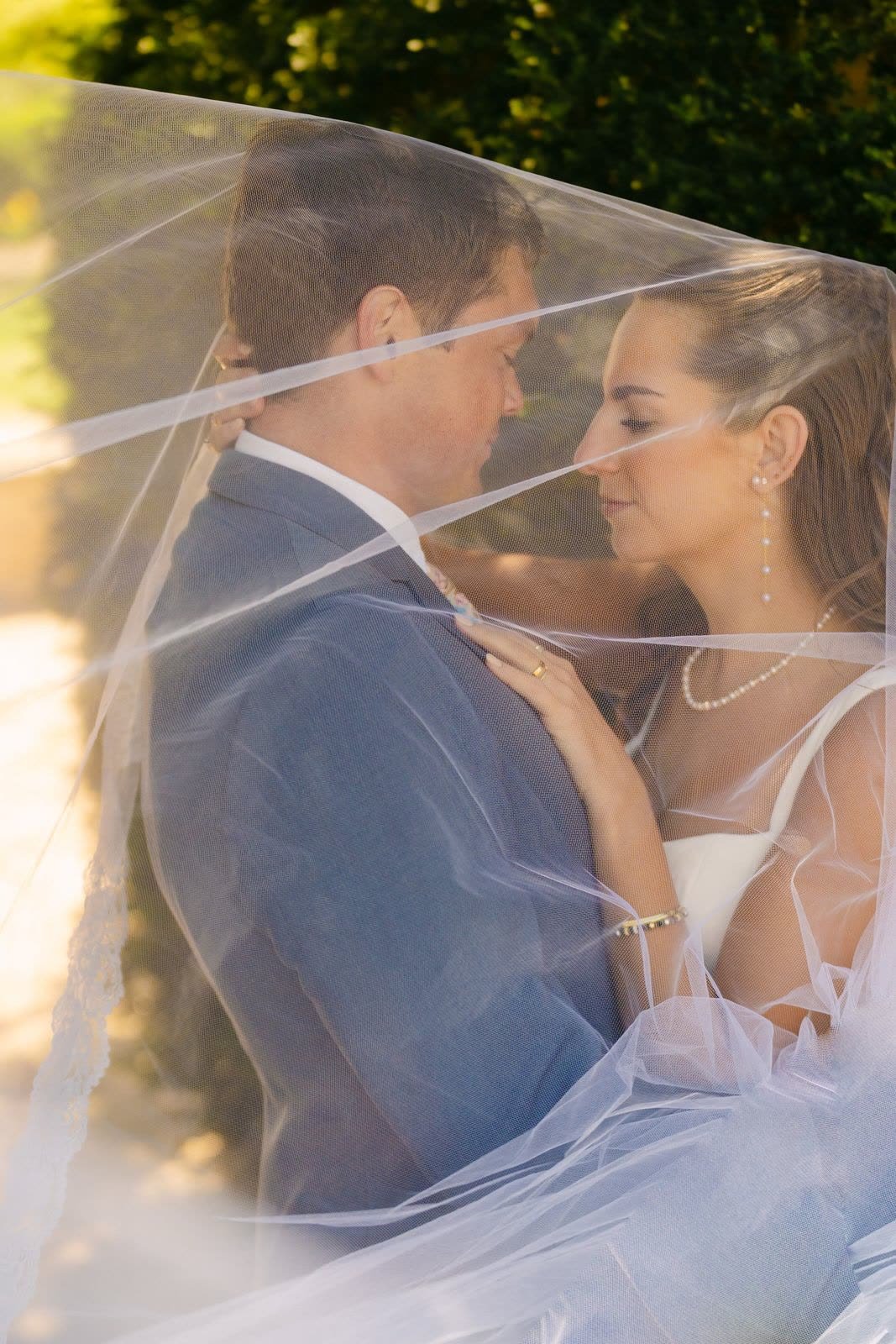 A bride under her veil